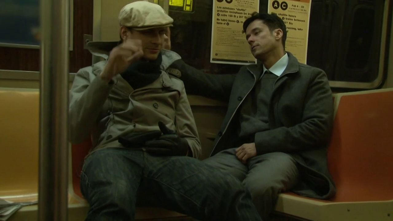 Rafael Alencar and Ben Andrews on the Subway