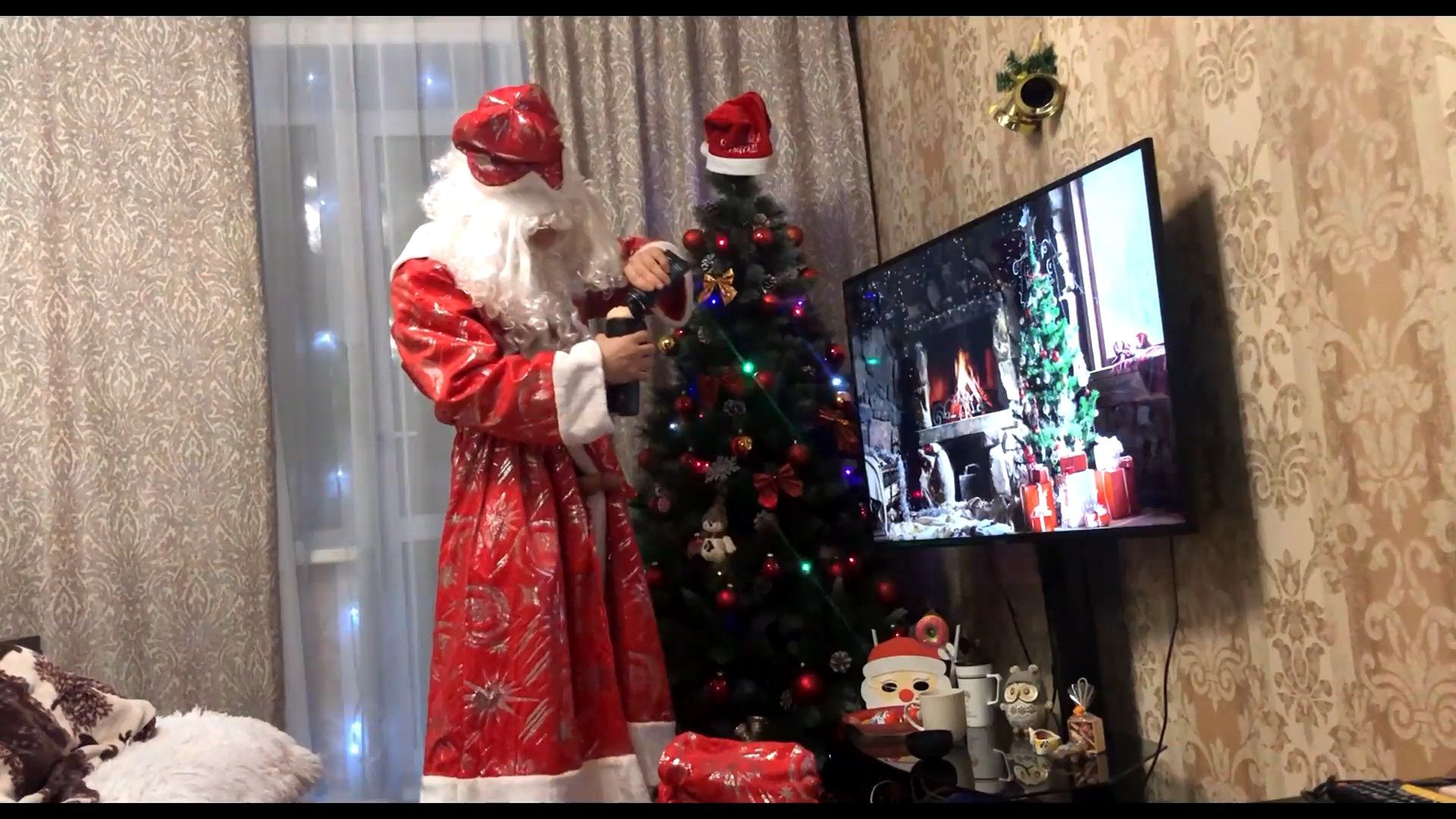 Russian hunk visited by Santa